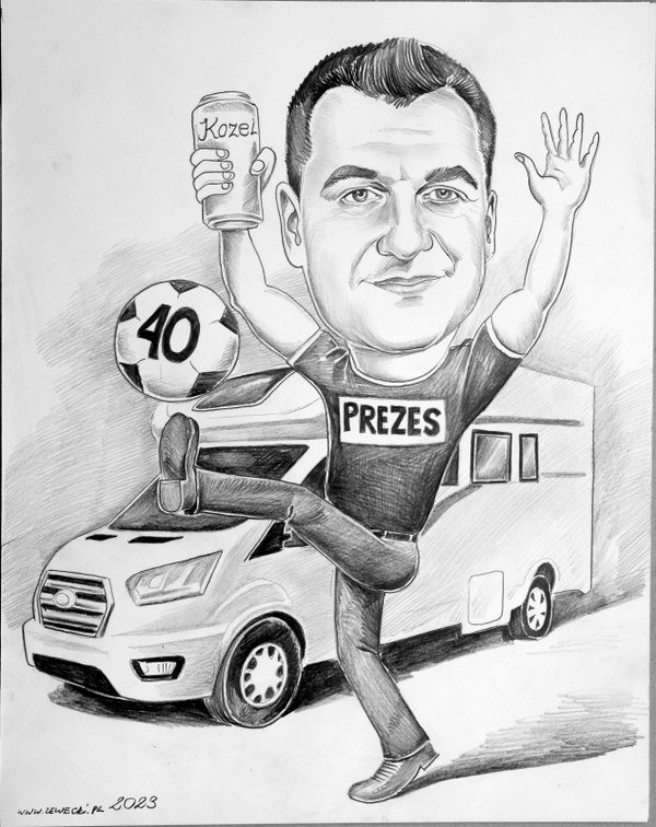 karykatura dla ma na 40 urodziny